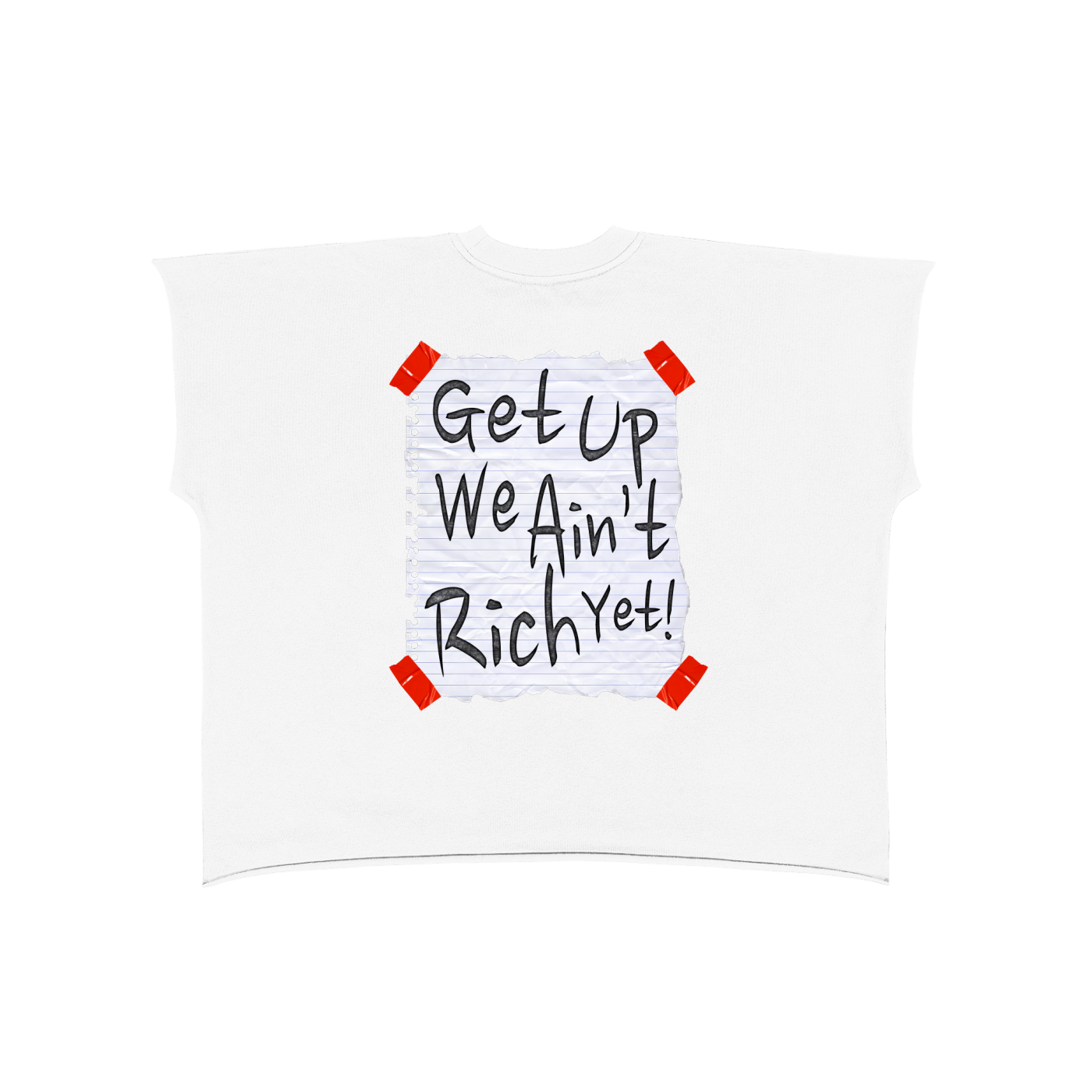 Raw Edge Boxy Non-Shrink T-Shirt
