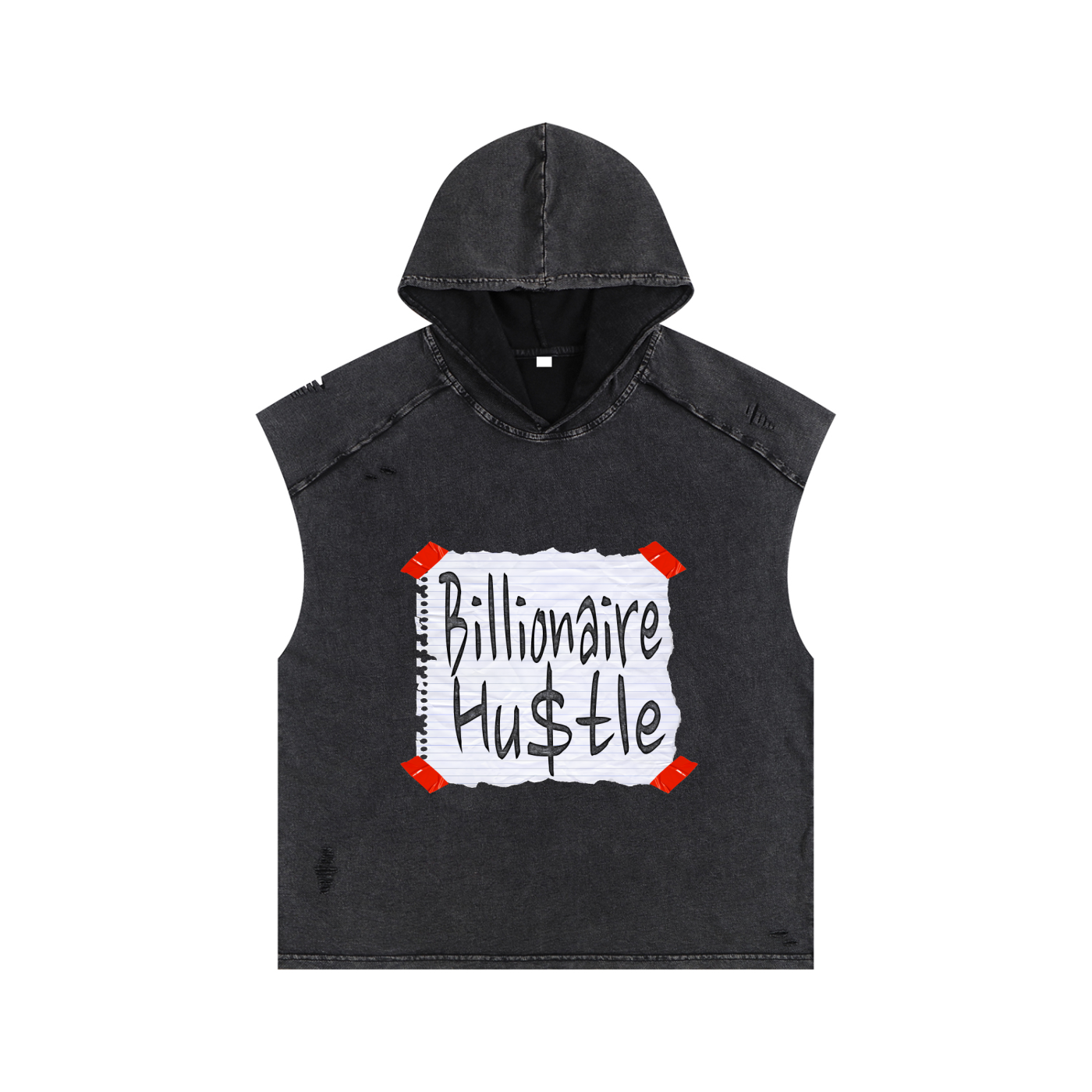 Snow Washed Boxy Hooded Tank Top