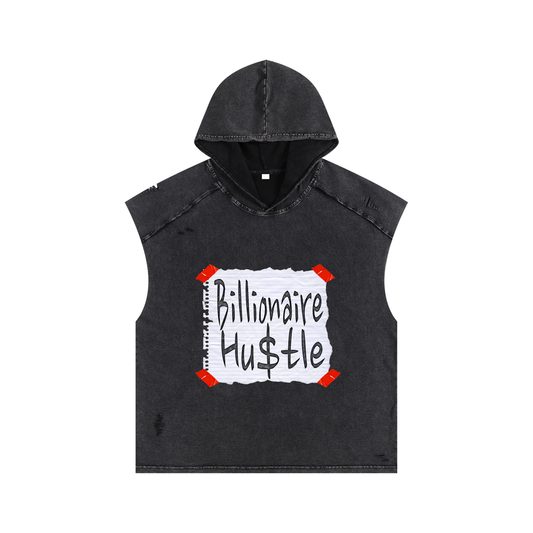 Snow Washed Boxy Hooded Tank Top