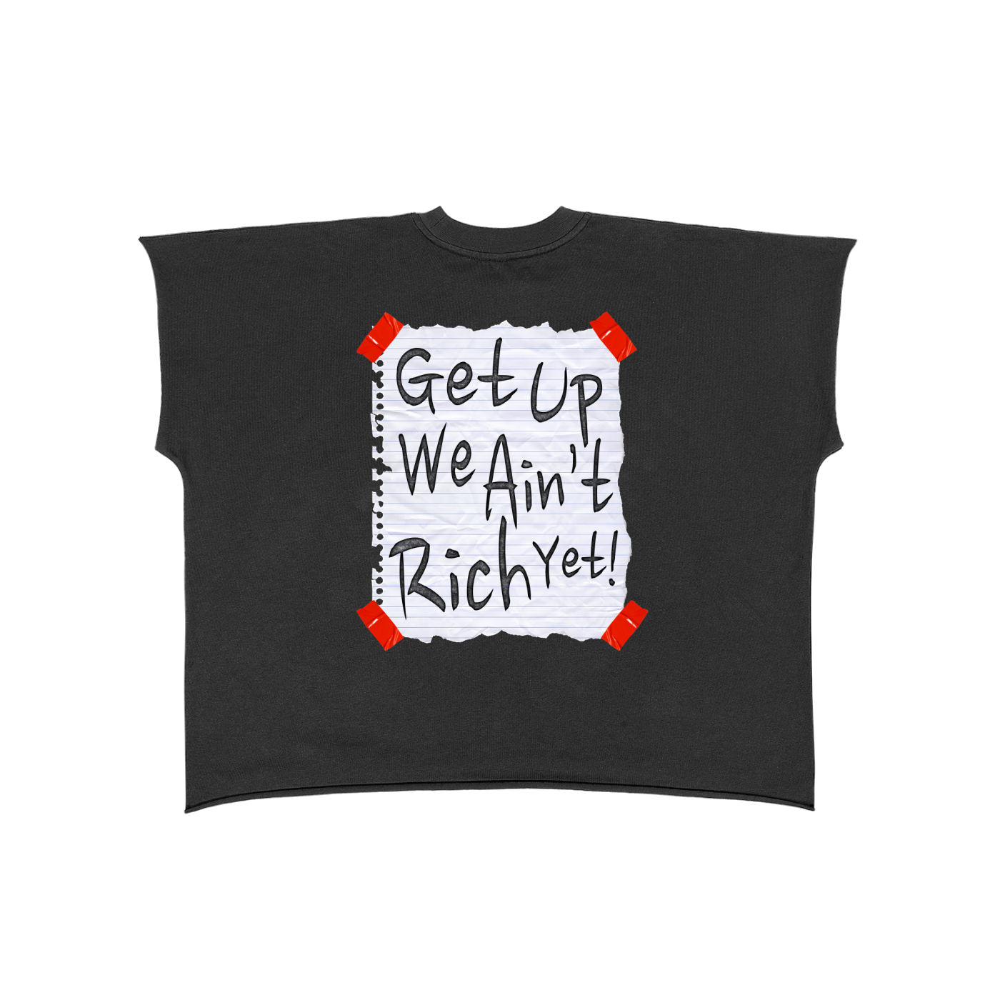 Raw Edge Boxy Non-Shrink T-Shirt