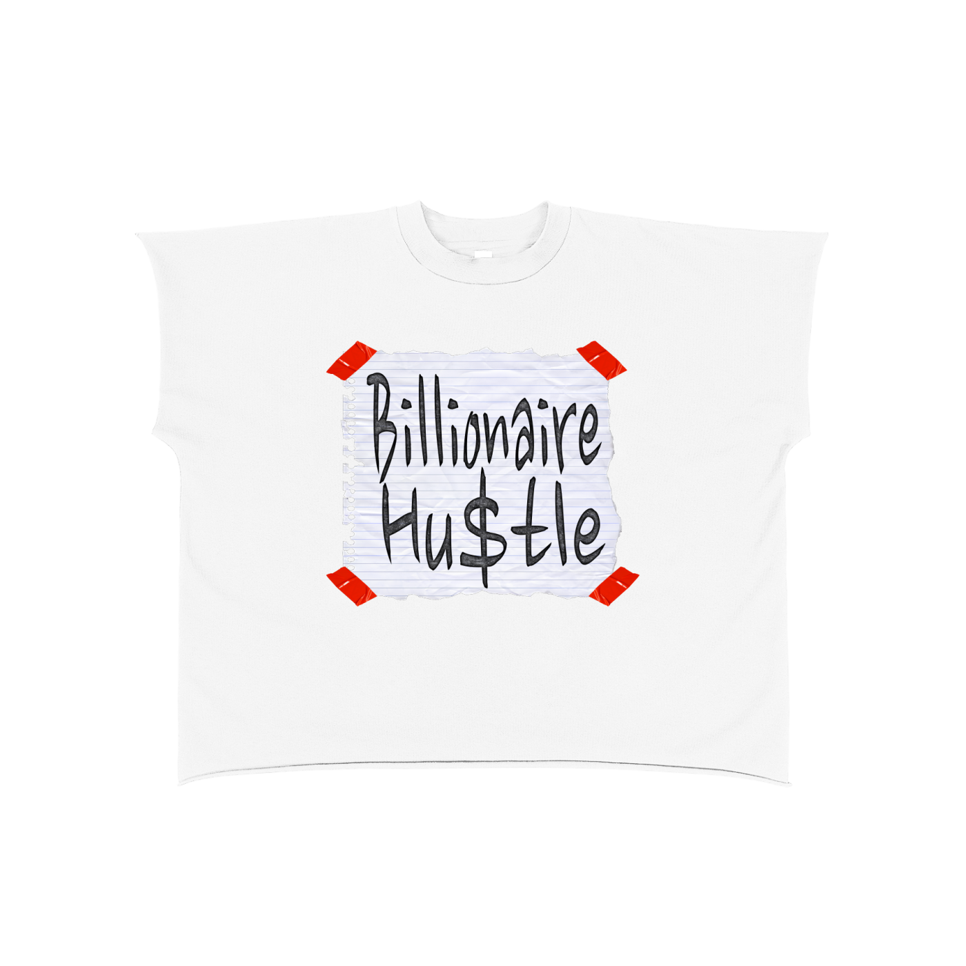 Raw Edge Boxy Non-Shrink T-Shirt