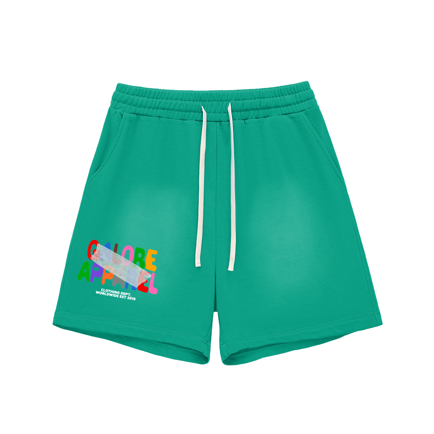 Sun Fade Raw Edge Cotton Shorts